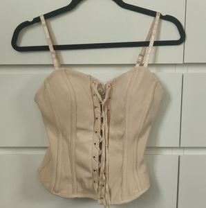 COPY - Entry large corset-like tank top pinkish cream